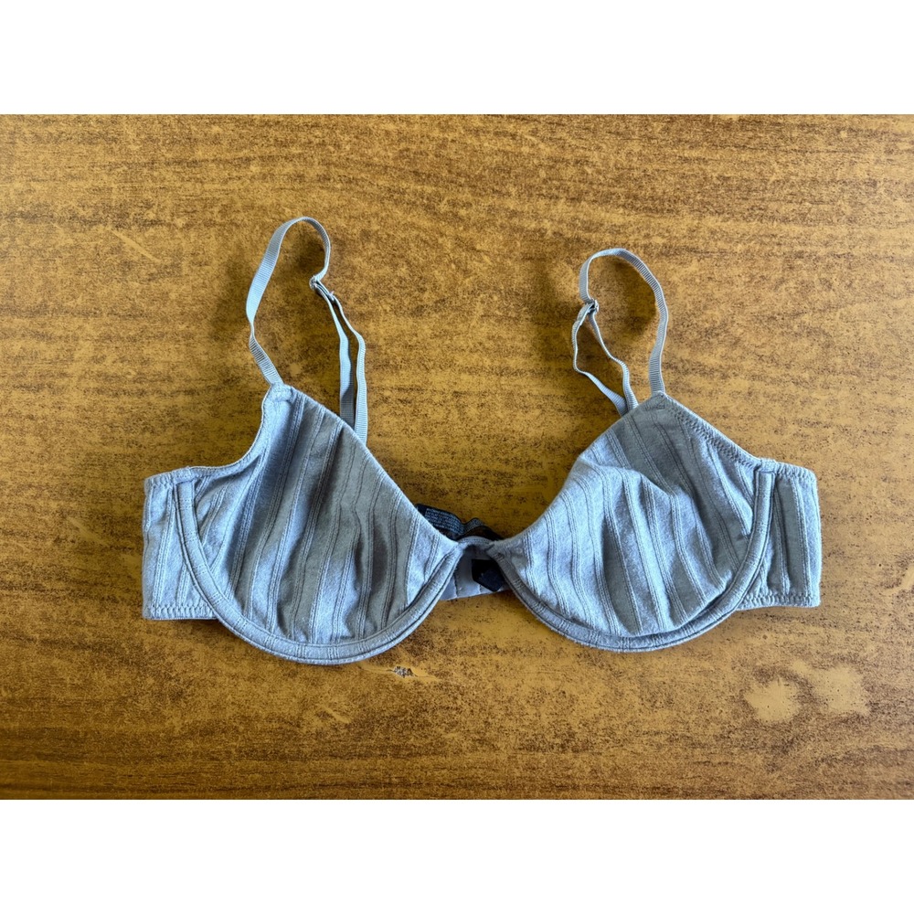 Out From Under Urban Outfitters Ribbed Underwire Bra Heather Grey 34B